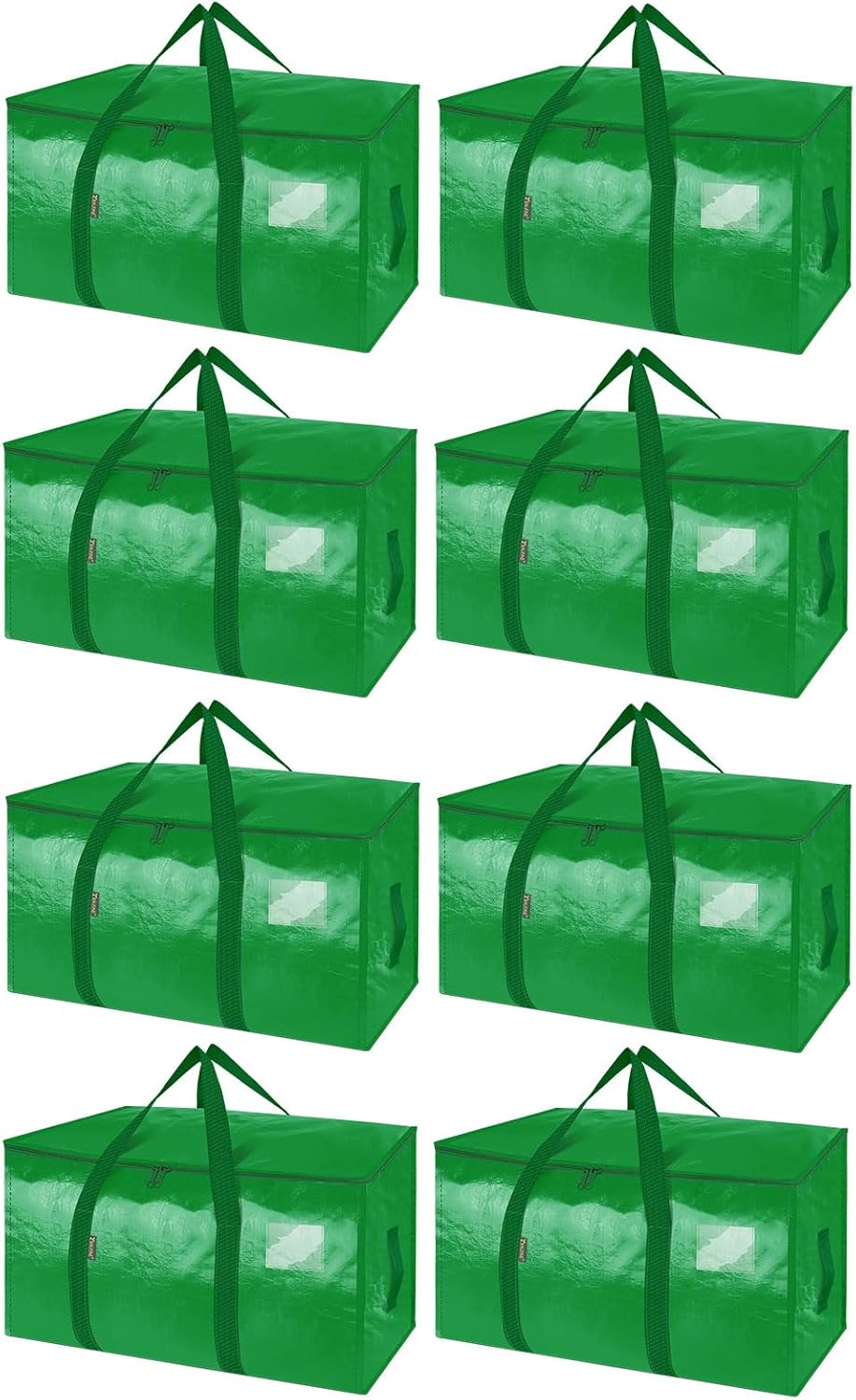 BALEINE 6-Pack Oversized Moving Bags with Reinforced Handles, Heavy-Duty Storage Tote for Clothes, Moving Supplies (Clear, 6-Pack)