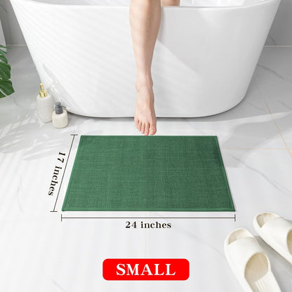 chakme Bathroom Rugs Mat 24x17, Ultra Thin Non Slip Bath Mat Small Quick Dry Absorbent Bath Mat for Bathroom Floor, (Dark Beige, 24"x17")