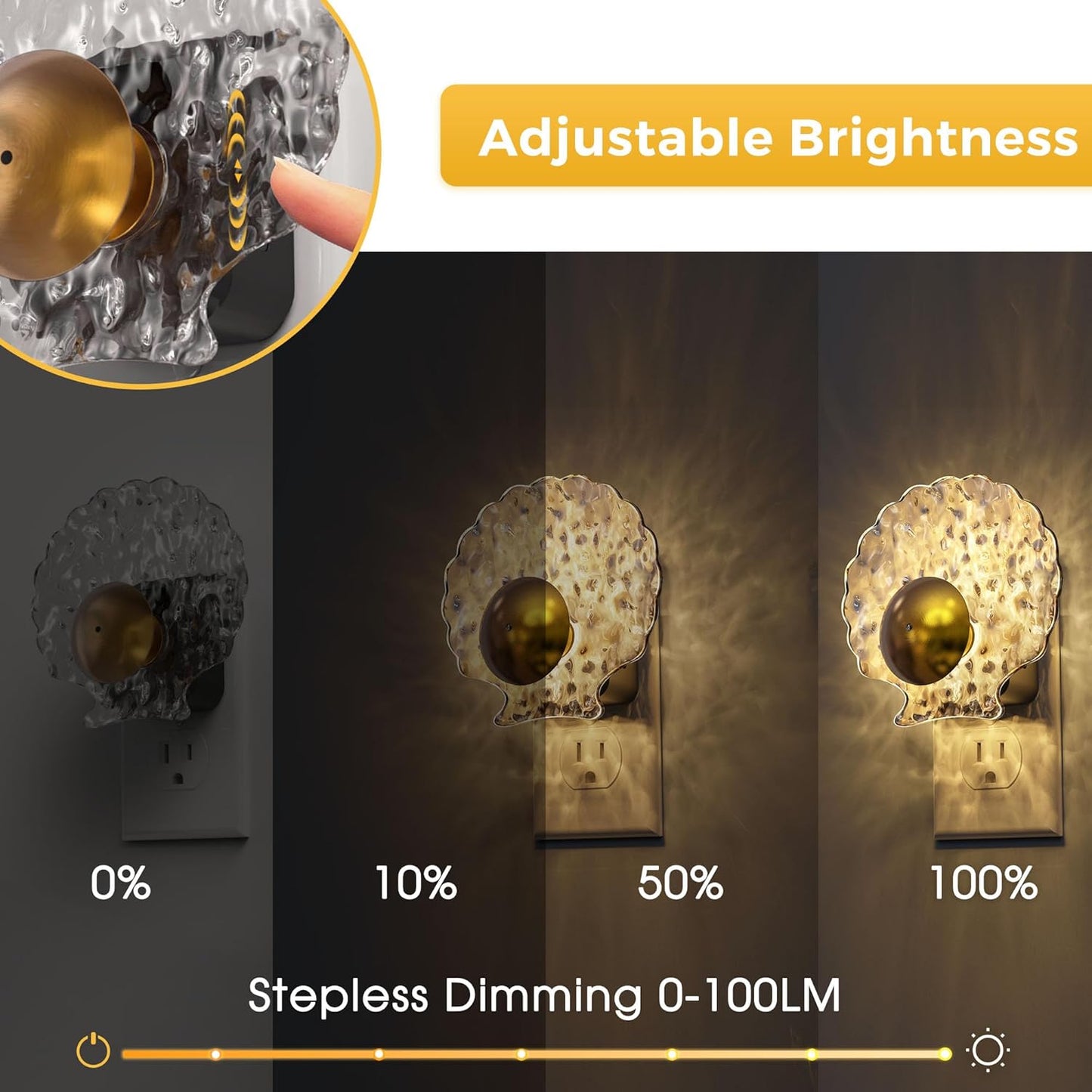 L LOHAS LED Motion Sensor Night Light, Dimmable Night Lights Plug into Wall, Plug in Nightlight, Motion Sensor Light Indoor for Bathroom Hallway Bedroom Stairs Kids Elderly [3000K,2 Pack]