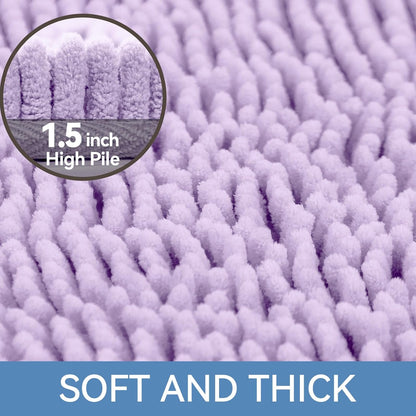 Bcoimo Bathroom Rugs 24x17, Bath Mats for Bathroom Non Slip with Rubber Backing,High Absorbent Microfiber Bath Rugs Quick Drying, Machine Washable, Durable Decor