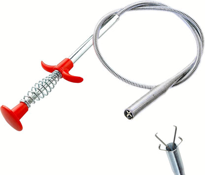 Drain Snake, Drain Clog Remover - Gutter Cleaning Tools Drain Cleaner for Toilet Sewer Shower Kitchen Bathroom Tub Clogged Drains Opener Cleaning Tool, Flexible Grabber Claw Pick Up Reacher (79 inch)