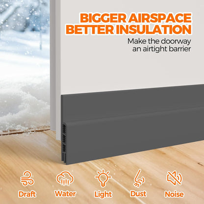 Holikme Door Draft Stopper Under Door Draft Blocker Insulator Doors Sweep Weather Stripping Noise Stopper Sheets, Rolls & Strips Strong Adhesive, White