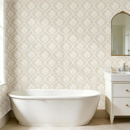 TACHIO Floral Peel and Stick Wallpaper French Country Contact Paper 17.5" x 118" Waterproof Self Adhesive Wall Paper for Bedroom Living Room & Accent Walls Vinyl Removable Renter Friendly