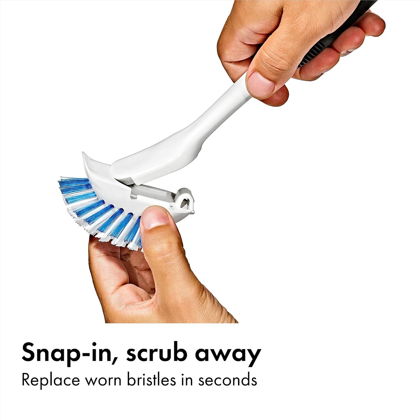 OXO Good Grips Dish Scrub Brush with Non-Slip Handle, Nylon Bristles