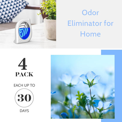 Air Freshener for Home, 4 Pack, Eucalyptus & Mint, Odor Eliminator for Small Area Closets Bathroom Pets Strong Odor, Up to 120 Days