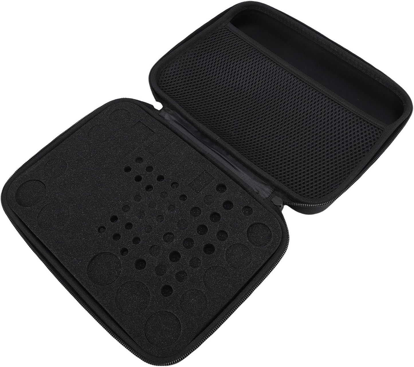 VBESTLIFE Hard Battery Organizer Storage Box, Carrying Case Bag Holder Holds 63 Batteries AA AAA C D 3V 9V, for Battery Tester and Accessories