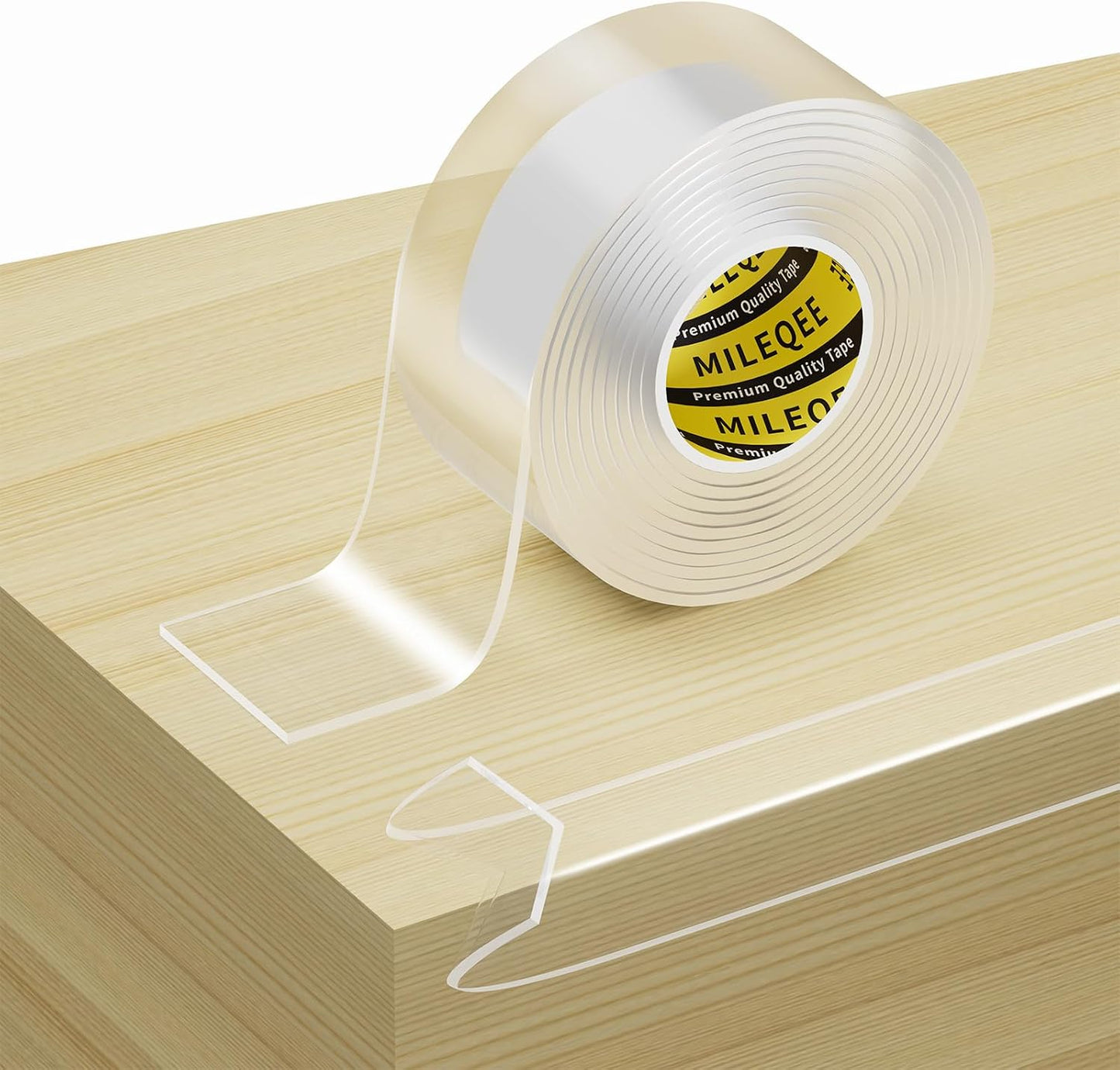Clear Edge Protector Strip, 1.18in x 9.84FT, Sharp Edge Wrap Cover Tape, Self Adhesive Protective Bumper Corner Guards for Cabinet Door Desk Glass Table Bed Furniture, Kitchen Countertop, Waterproof