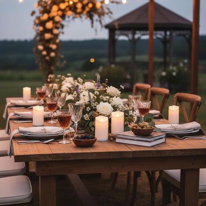 Flameless Candles 4" 5" 6" Set of 3 Ivory Outdoor Indoor Pillars 3" Diameter Battery Operated Flickering Candles Include 10-Key Remote Timer Function 400+ Hours Requires 2 AA Batteries（3 Pack)