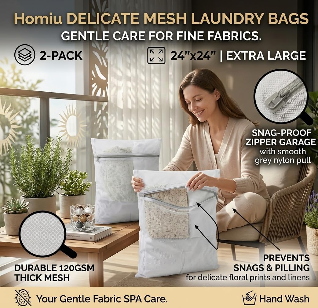 12x16 Small Mesh Laundry Bags for Delicates, 4-Pack – for Lingerie, Bras, Socks & Swimwear – 120GSM Honeycomb Mesh Protects Delicates in Washer & Dryer