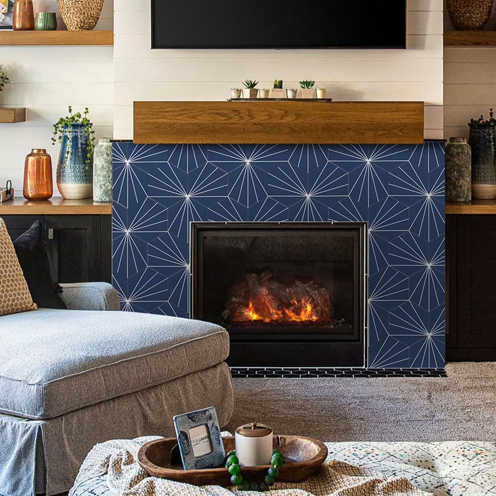 AULIGET 6" x 12" Black Slate Peel and Stick Backsplash Wall Tiles, PVC Faux Stone Stick on Tiles for Backsplash Kitchen, Bathroom, Laundry Room, Camper, Fireplace (Pack of 20)