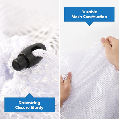 3 Pack XXL Mesh Laundry Bags for Delicates, Extra Large Laundry Wash Bags for Clothes,Bed Linen,Toys with Drawstring Closure Sturdy(3 XXLarge 28 x 26 Inches)