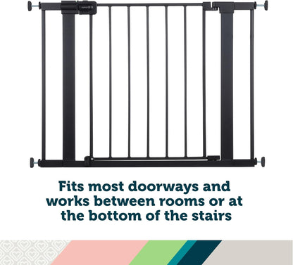 Safety 1st Easy Install Walk Thru Baby Gate for Doorway With Door, Dog Gates, Fits 29"-38", Easy Install 28" Tall, White