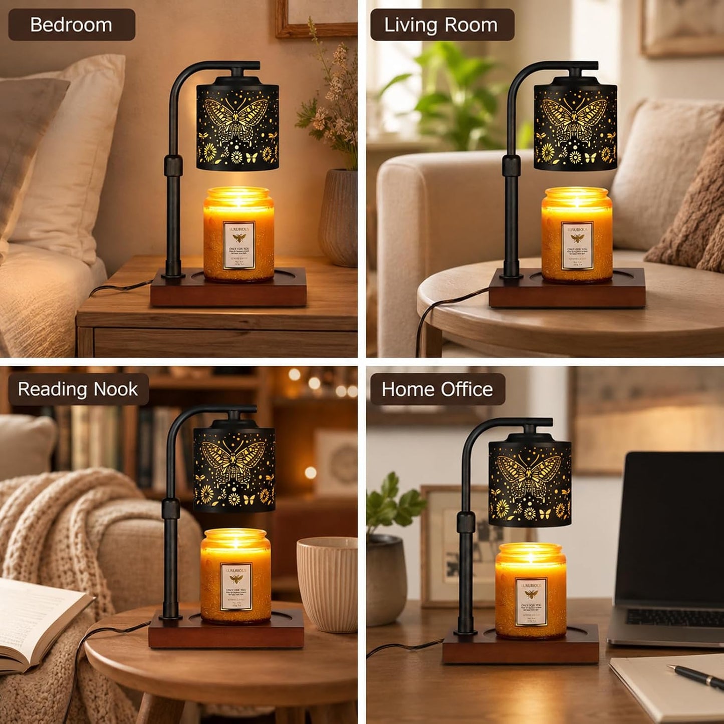 mocosa Candle Warmer Lamp with Adjustable Height Dimmable for New Home Decor Electric Candle Warmer for Jar Candles Birthday Gifts for Women Mom(Hummingbird)