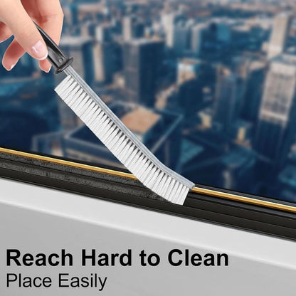 Crevice Cleaning Brushes Set 5 Pack, Small Grout and Gap Cleaner Brushes for Shower, Tile, Toilet, Kitchen and Bathroom, Narrow Scrub Brushes for Household Use and Deep Cleaning White