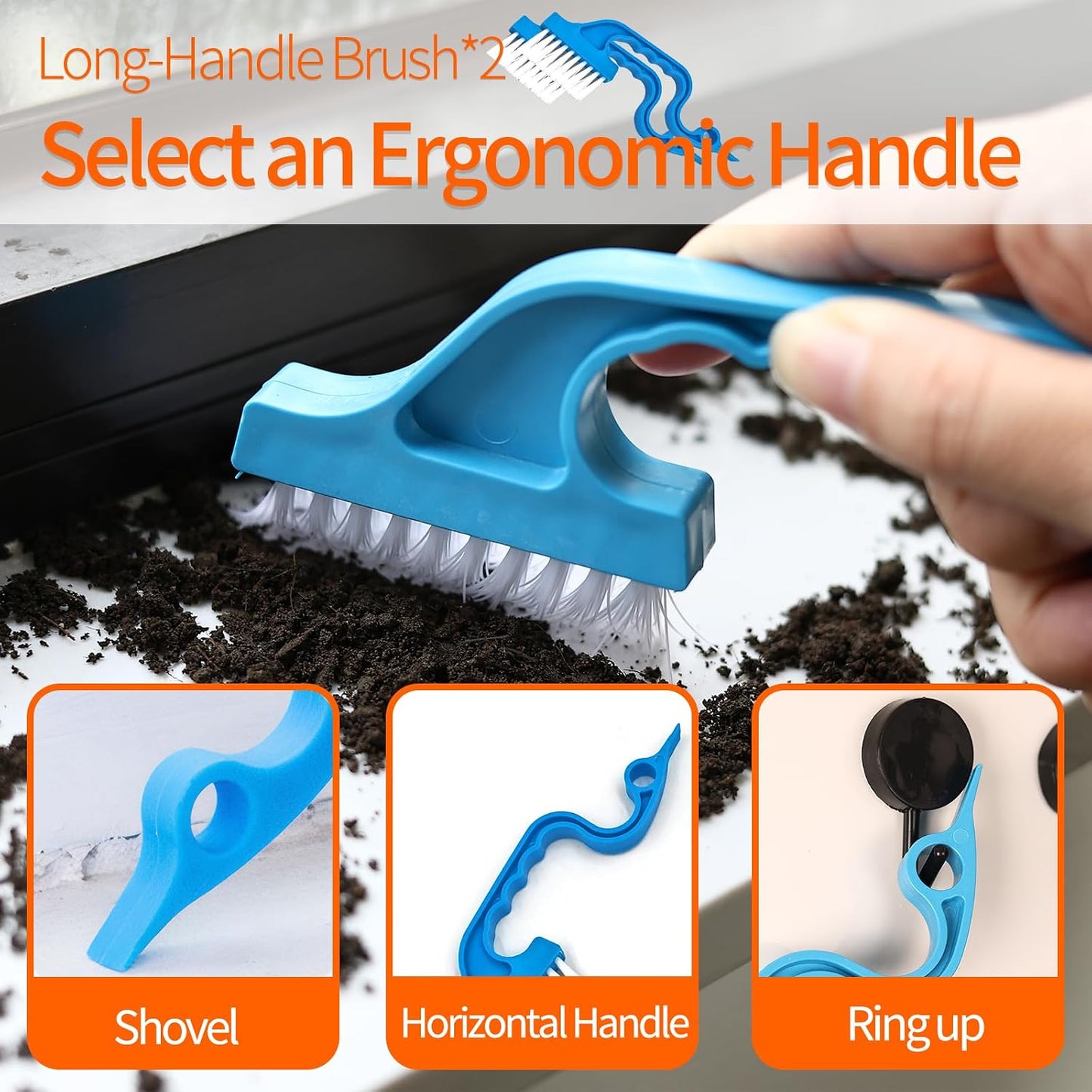 Window Track Cleaner Tools Set - 14 Pcs Window Groove Cleaning Brush Kit, Crevice Cleaning Brush for Sliding Door, Shutter, Sill, Tile Lines, Sink
