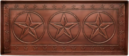 HF by LT Birch Forest Pattern Metal Boot Storage Tray, 30 x 13 inches, Antique Copper Finish