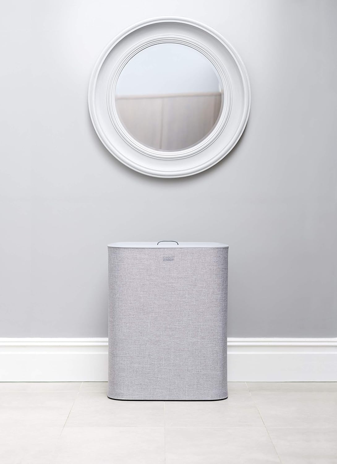Joseph Joseph Tota Trio 90 liter/23.8 gallon Laundry Hamper Separation Basket with lid, 3 Removable Washing Bags with Handles- Ecru