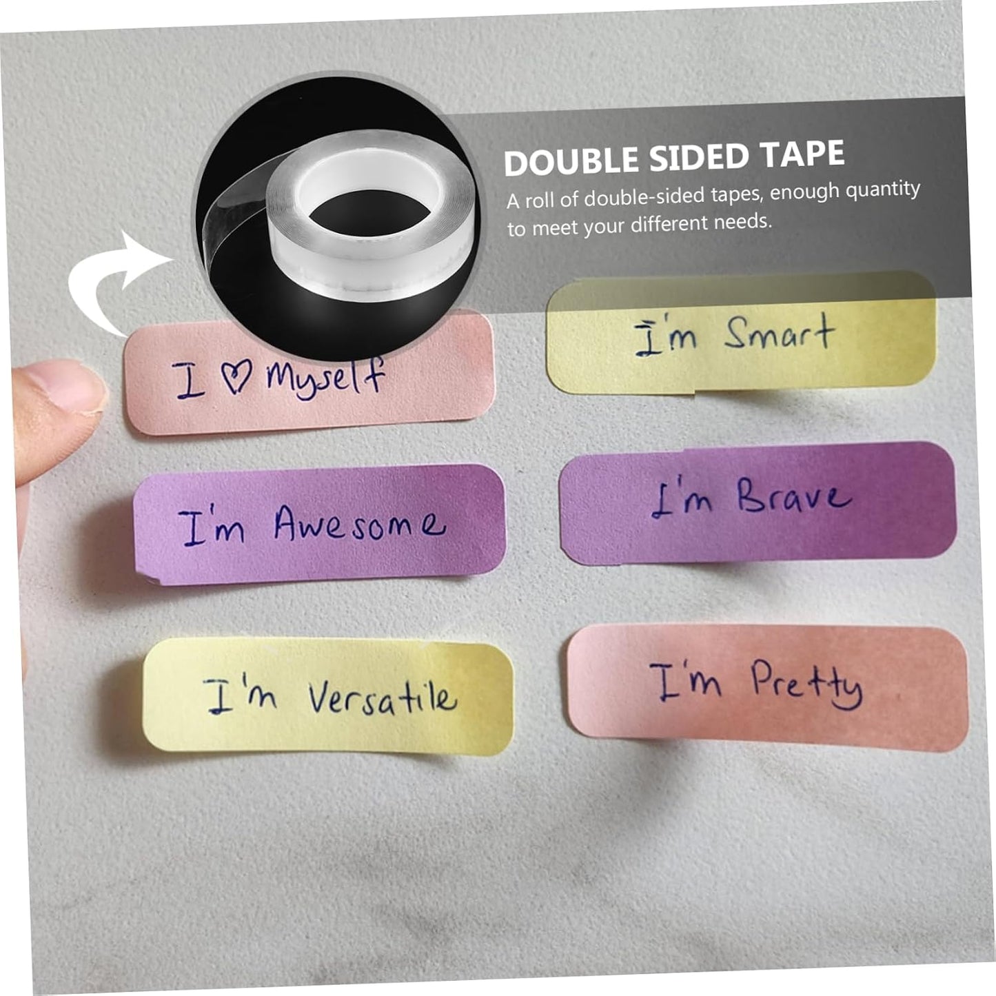 Invisible Nano Double Sided Tape Thin Strong Adhesive Removable Washable for Crafting Wall Mounting