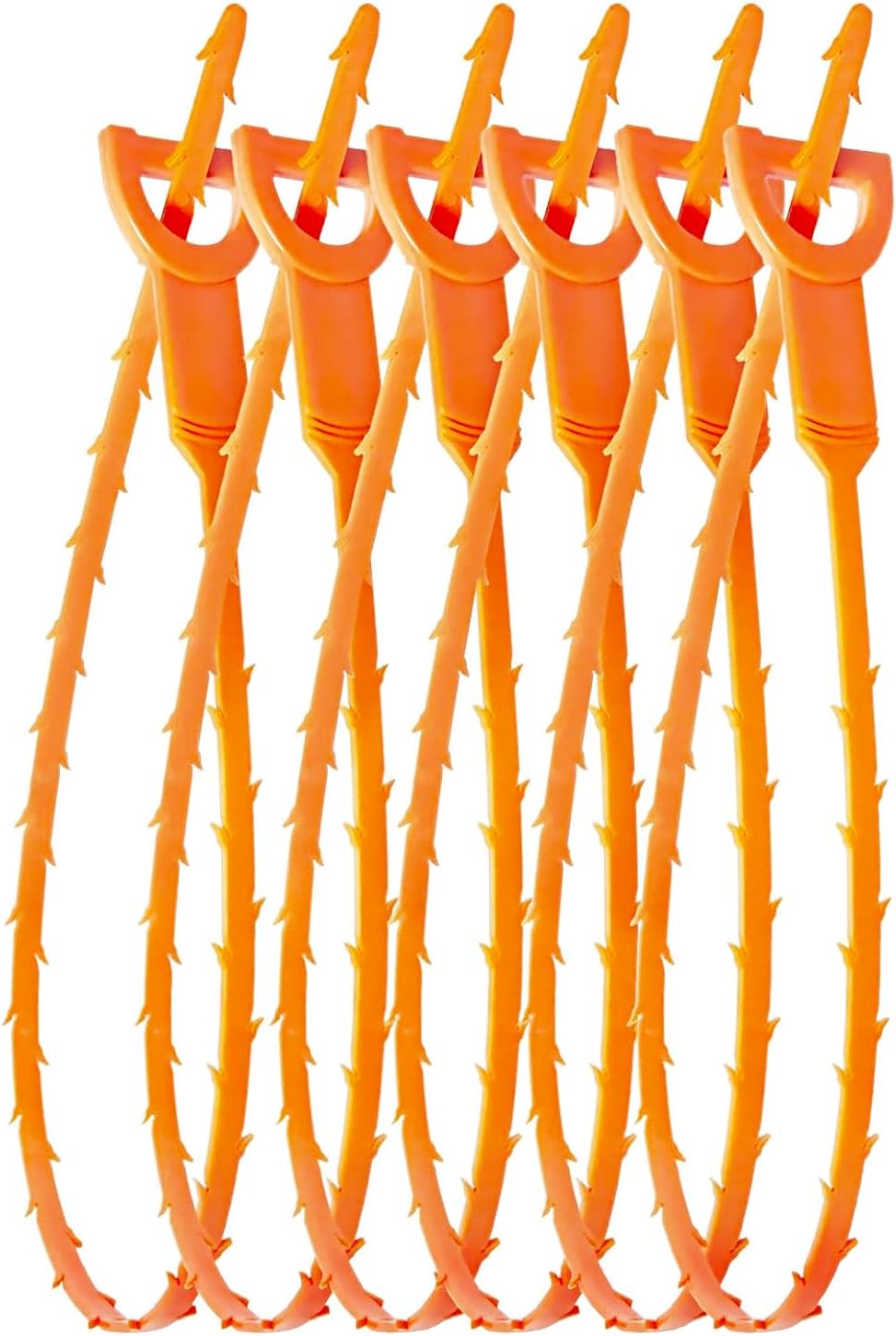 20 Inch Snake Drain Hair Removal Tool,Hair Drain Cleaner Tool, Hair Cather Shower Drain Tool, Drain Auger hair Cleaning Tool for Shower Kitchen Sink Bath Tub Bathroom(6 Pack)
