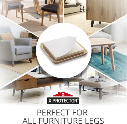 Chair Sliders X-PROTECTOR – Furniture Sliders 40 pcs Carpet Sliders 1” – The Best Furniture Moving Pads – Premium Chair Leg Floor Protectors – Slide Effortlessly with Chair Pads & Protect Your Floor!
