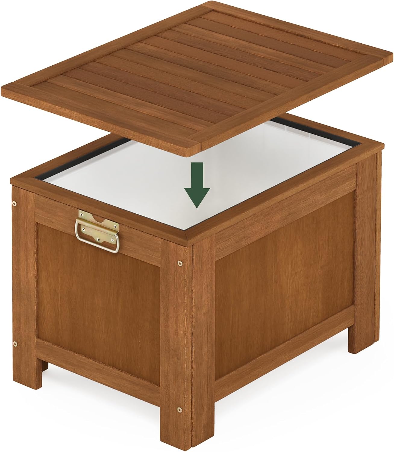 Furinno FG19749 Tioman Outdoor Hardwood Storage Box, Natural