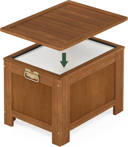 Furinno FG19749 Tioman Outdoor Hardwood Storage Box, Natural