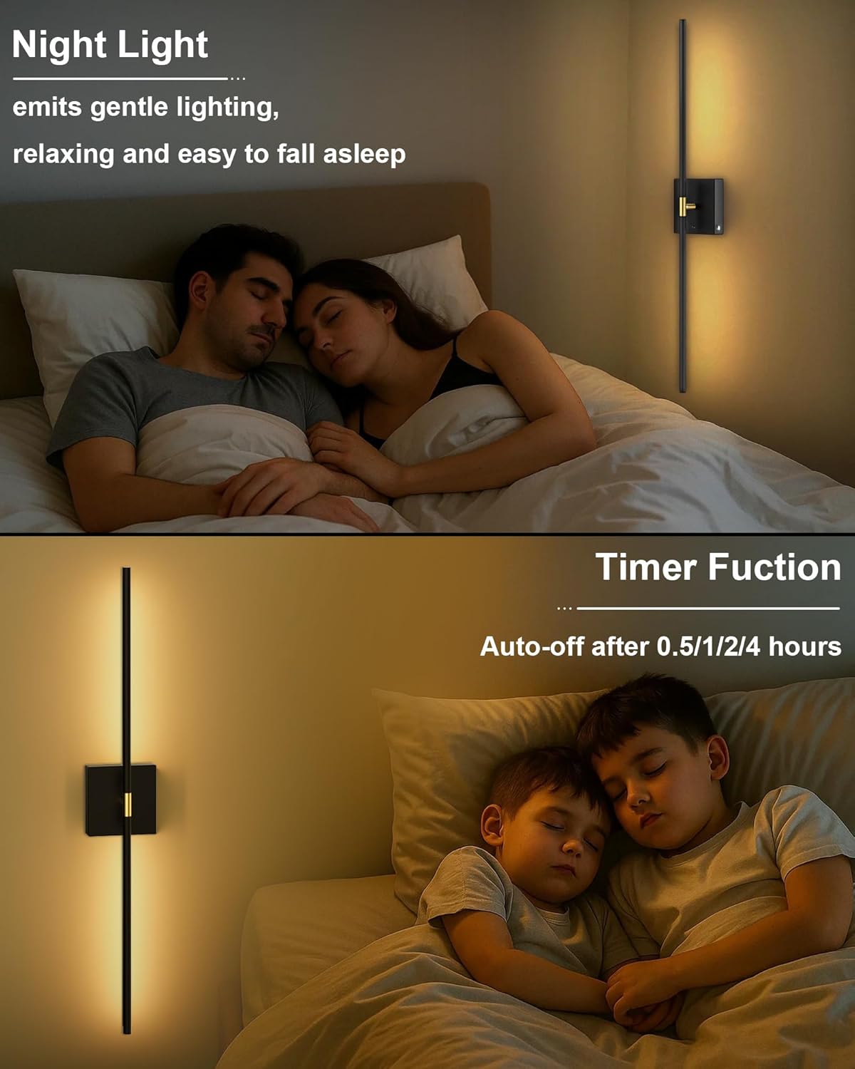 iThird Battery Operated Wall Sconce Set of 2: Rechargeable Wall Lights Wireless Sconces with Touch and Remote, 360° Rotate Magnetic Wall Scone Lighting Decor for Bedroom Living Room Hallway, 31.7Inch