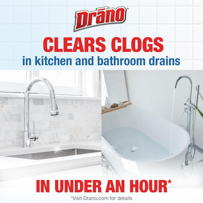 Drano Balance Drain Clog Remover and Cleaner, Non-Corrosive Formula, Safe on All Pipes and Septic Tanks, Formulated Using Only Essential Ingredients, 32 Fl Oz