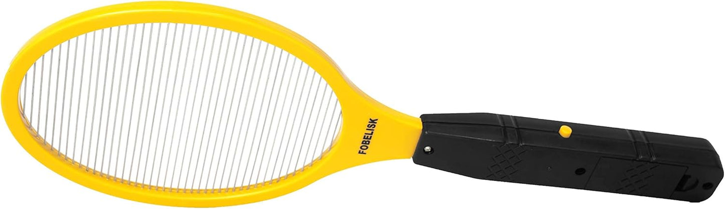 Electric Fly Swatter Racket for Mosquito and Flying Insect Control | Portable Design, Indoor/Outdoor Use, Camping Ready, Instant Bug Zapping, Includes 22 AA Batteries, Non-Slip Grip