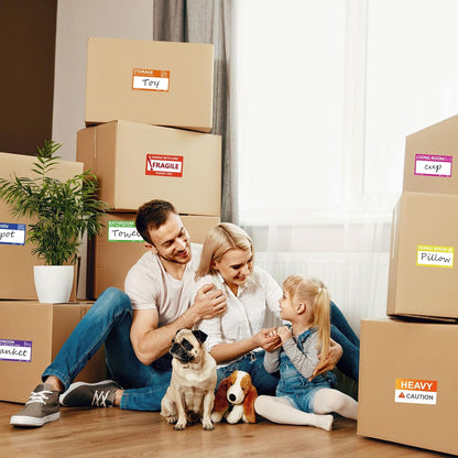 6 x 4 in Large Moving Labels for Boxes, Home Moving Packing Color Coded Stickers Supplies Labels with Writable Notes Areas, Fragile Blank Moving Boxes Stickers 160pcs