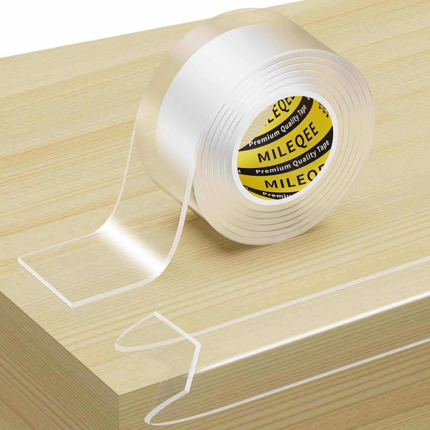 Clear Edge Protector Strip, 1.18in x 9.84FT, Sharp Edge Wrap Cover Tape, Self Adhesive Protective Bumper Corner Guards for Cabinet Door Desk Glass Table Bed Furniture, Kitchen Countertop, Waterproof