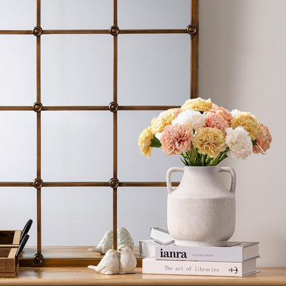 Ceramic Vase Set of 3, Modern Decorative Vases for Home Decor, Small Flower Pottery Vase Sets, Boho Farmhouse Rustic Vases for Living Room, Kitchen, Bedroom, Bathroom, Shelf, Table