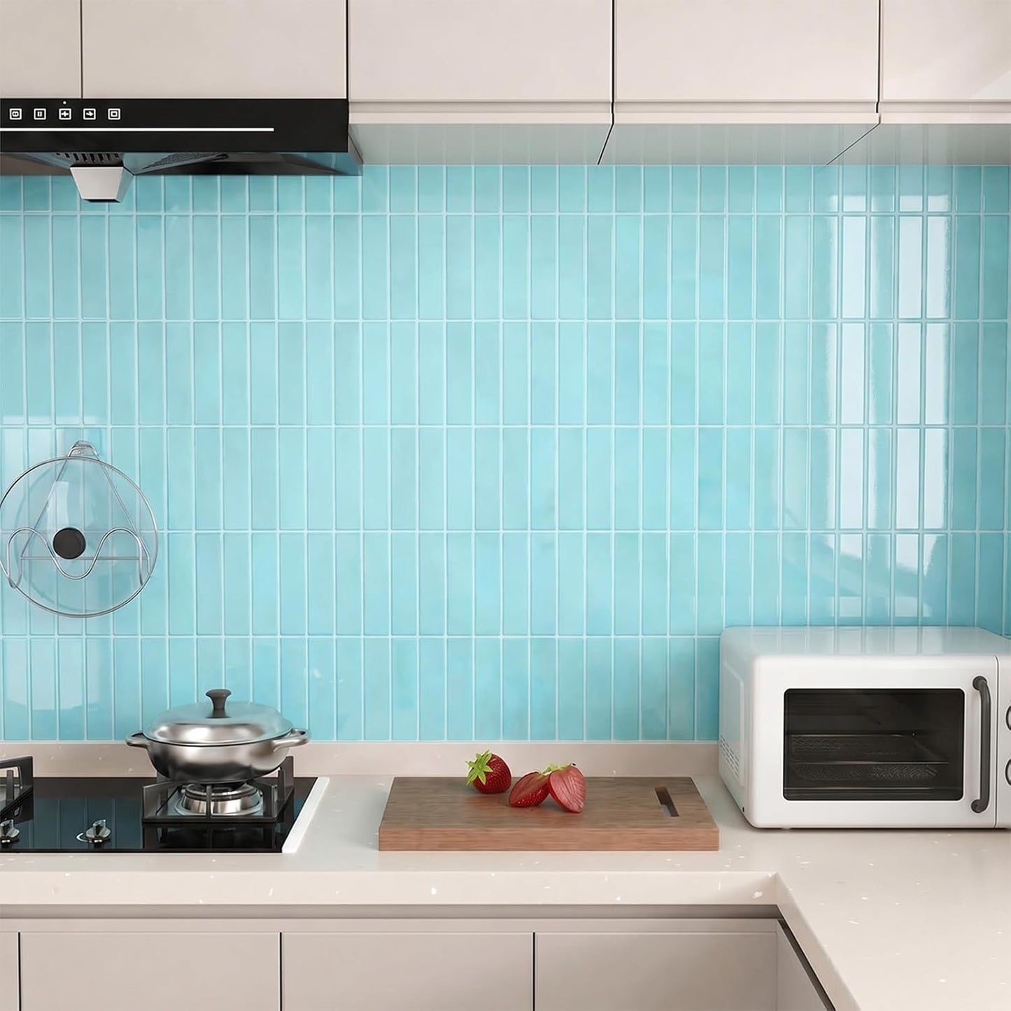 Peel and Stick Backsplash Tile for Kitchen, 10 Sheets, 11.42''x9'' | Beige Gray 3D Self Adhesive Wall Tile Back Splash for Kitchen, Bathroom, Laundry Room