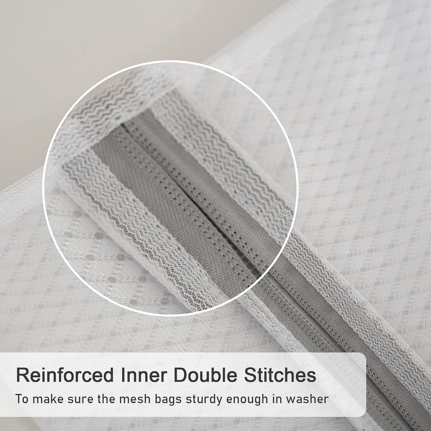 Polecasa Diamond Mesh Laundry Bags 3 Pack (16x20”, Large) | Durable Zipper, For Delicates, Lingerie, Bras, Underwear, Protect Garments in Washing Machine