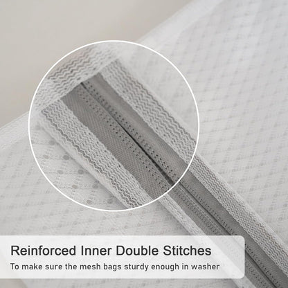 Polecasa Diamond Mesh Laundry Bags 3 Pack (16x20”, Large) | Durable Zipper, For Delicates, Lingerie, Bras, Underwear, Protect Garments in Washing Machine