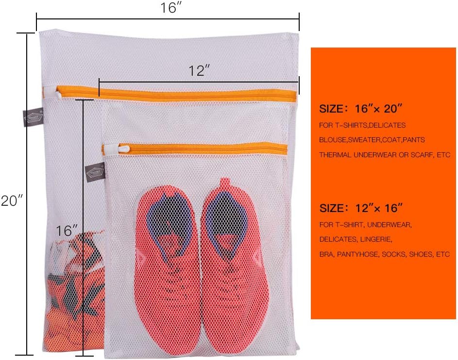 Kimmama Lingerie Bags for Washing Delicates, Mesh Laundry Bag for Delicates | Delicate laundry bag, for clothes, face mask, tie, scarf, socks, stockings, shirts, small toys, 3S