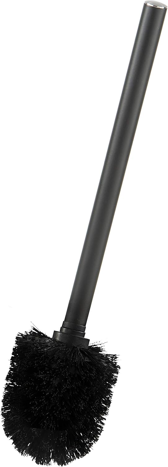 Bath Bliss Toilet Brush and Holder | Self Closing Lid | 360 Degree Brush Head | Bathroom Cleaning | Compact Size | Storage and Organization | Stainless Steel