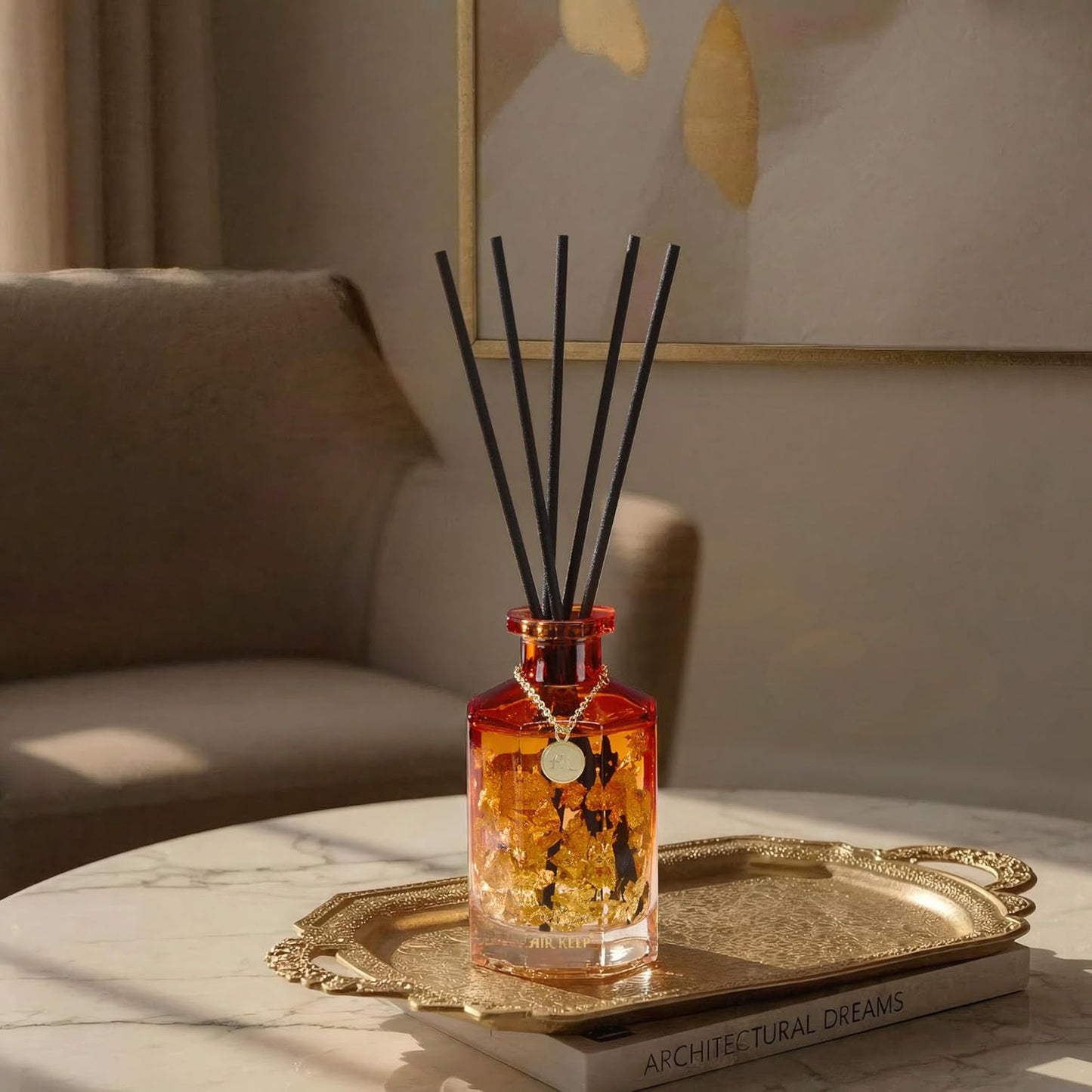 Airkeep Reed Diffuser Set,Black Forest Luxury Scented Diffuser with Sticks Long Lasting Home Fragrance for Bathroom Shelf Decor 6.09 fl oz (180ml)