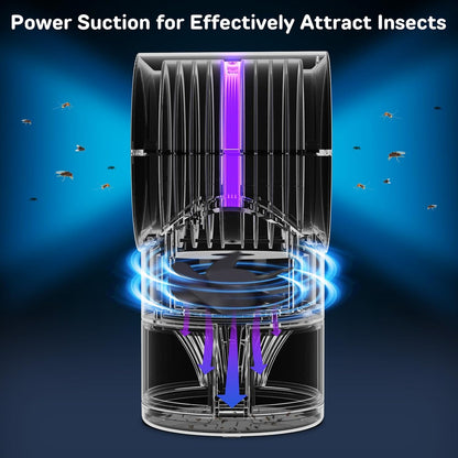 Fly Trap Indoor,Blue Gnat Traps House Indoor,Indoor Insect Trap with Timer | Fruit Fly Trap Indoors Suctions & Captures, 6/12Hr Timer, Kid & Pet Friendly, Low Noise, 10 Refills