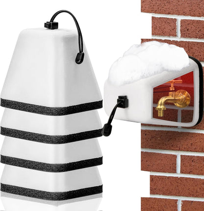 Outdoor Faucet Covers for Winter Freeze Protection, Foam Spigot Covers Winter Insulated for Outside,Hose Bib Cover for Winter (4 Pack)