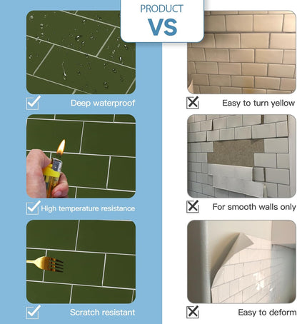 2026 New Upgrade Peel and Stick Backsplash Tile, Peel and Stick 11.34" X 11.57" Wall Tile for Kitchen, Bathroom, Fireplace, Laundry (Beige Ecru, 10 Packs)