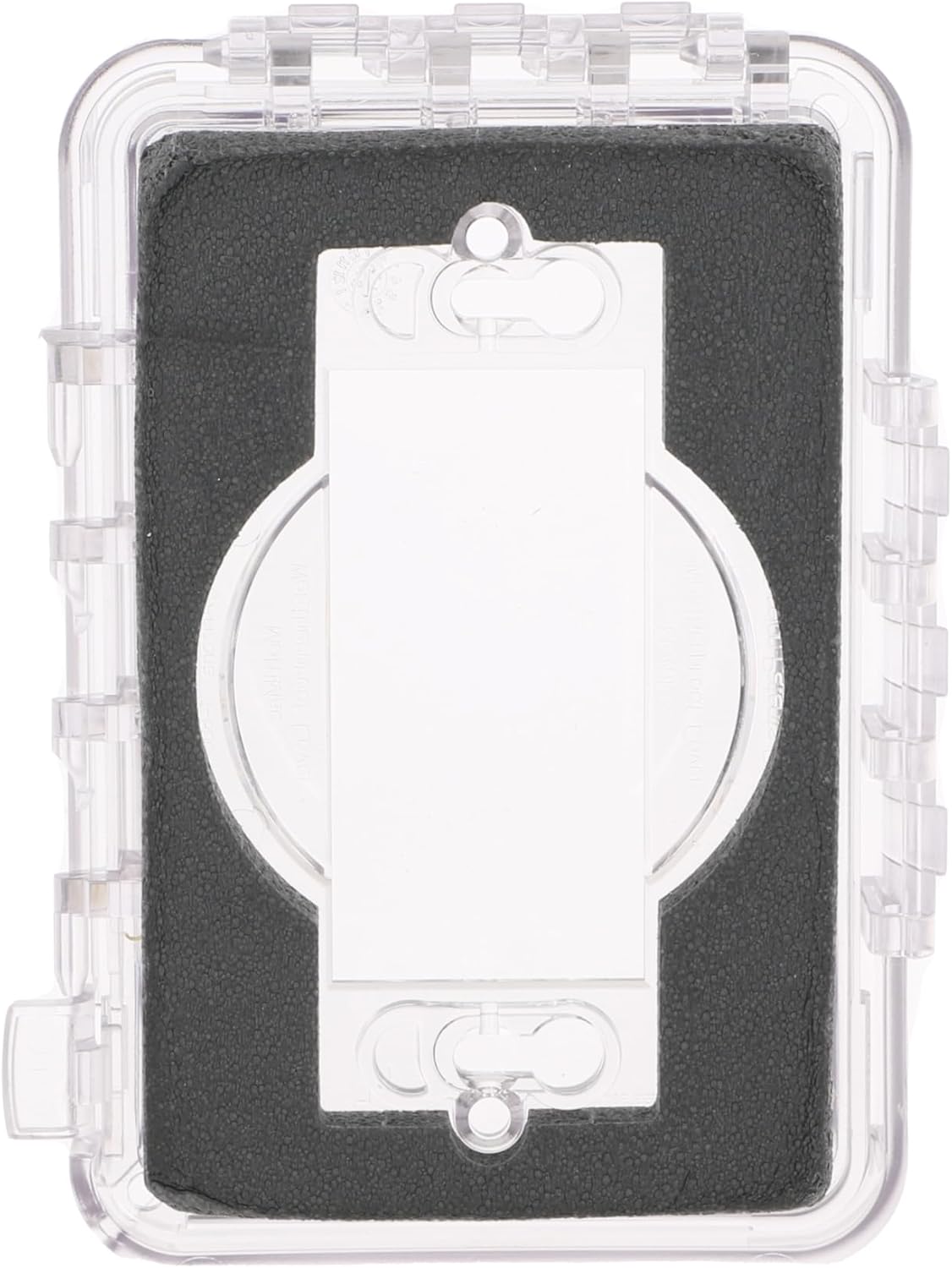 TayMac MM110C Weatherproof Single Outlet Outdoor Receptacle Cover, 5/8 Inches Deep, Clear