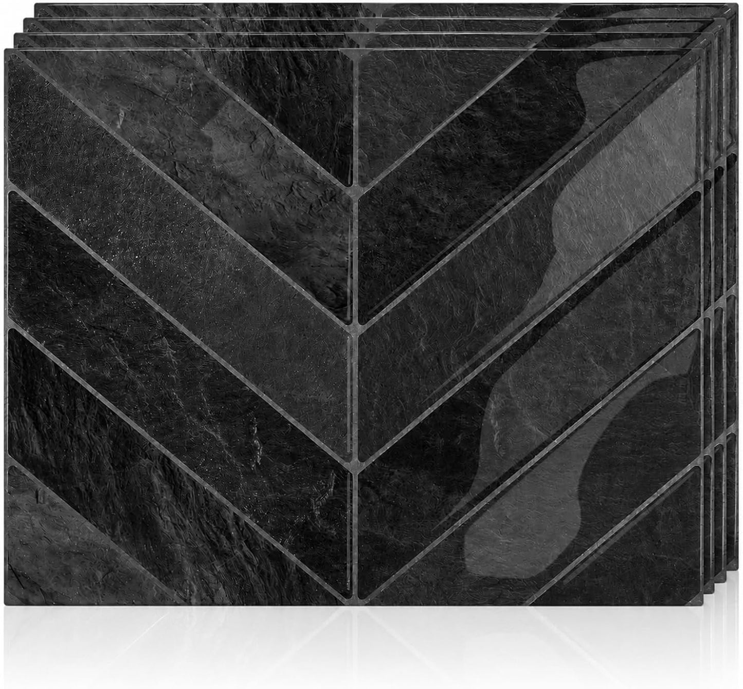 Peel and Stick Backsplash Tile for Kitchen, 10 Sheets, 11.42''x9'' | White Gray 3D Self Adhesive Wall Tile Back Splash for Kitchen, Bathroom, Laundry Room