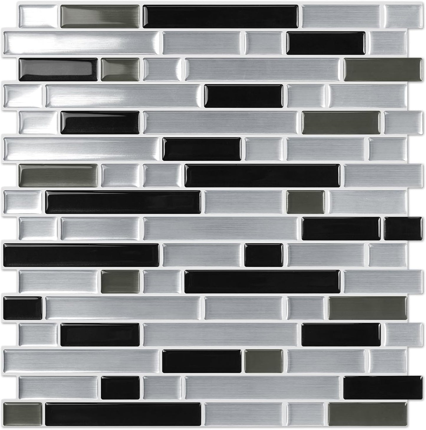 STICKGOO Peel and Stick Backsplash - 10 Sheets of 12”×12” - 3D Self Adhesive Peel and Stick Tile Backsplash for Kitchen & Bathroom