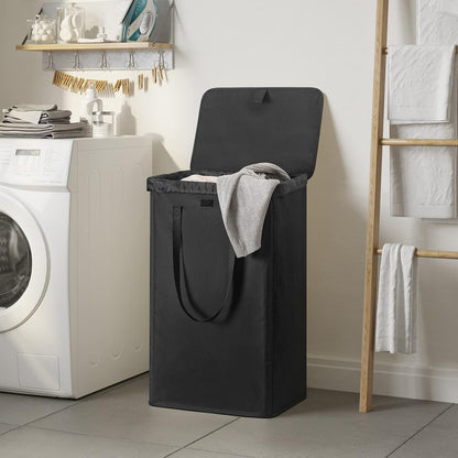 WOWLIVE 180L Laundry Hamper with Lid 3 Section,Large Laundry Basket with Removable Bags and Handles,Collapsible Dirty Clothes Hampers for Laundry,Laundry Basket Organizer for Laundry Room,Dorm,Beige