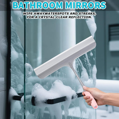3PCS mini Squeegee Shower Squeegee Hanging Rubber Squeegee with Hook, Multipurpose Shower Squeegee for Glass Doors Window Squeegee (Regular Version)