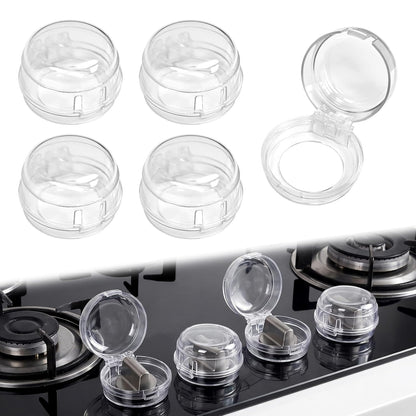 Stove Knob Safety Covers 5 Pack, Oven Knob Covers for Child Safety, Baby Proof Gas Range Control Guards for Toddlers and Pets