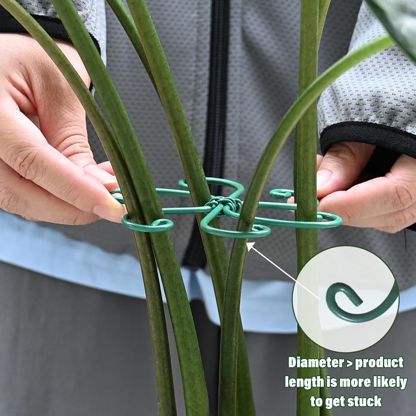 Yohsnor Monstera Plant Stem Support System - 5 Piece Set (5.5x4.7in) | Durable Plant Support Stakes for Climbing Plants & Fishbone Cactus | Ideal Leaf Stabilizer for Indoor Plants & Monstera Care