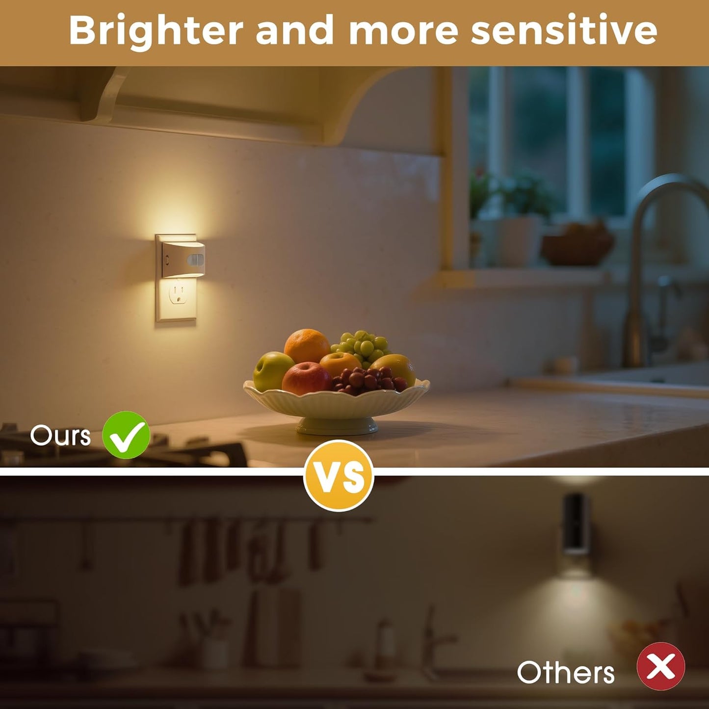L LOHAS LED Night Light with Motion Sensor & Dusk to Dawn Sensor, Night Lights Plug into Wall with 30-100lm Adjustable Brightness, Motion Activated Night Light, 3000K Soft White, 2 Pack