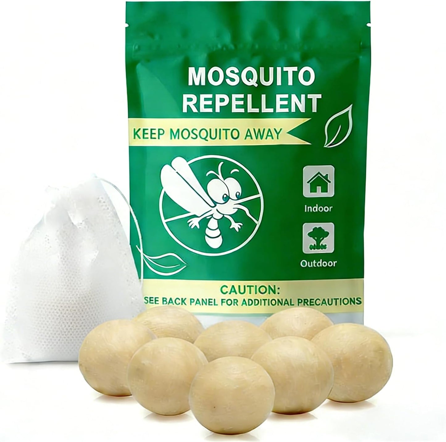 Natural Mosquito Repellent Outdoor Patio Pills, Peppermint Oil 10 Pcs Natural Mosquito Repellant Balls, Safe for Kids & Pets, Bug Deterrent for Home & Patio, Keep Mosquitoes Camping Travel Fishing